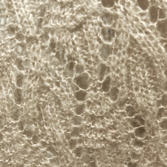 FREE PEOPLE Say Hello Alpaca Pointelle Fancy Knit Slouchy Taupe Sweater NWT - Picture 10 of 16